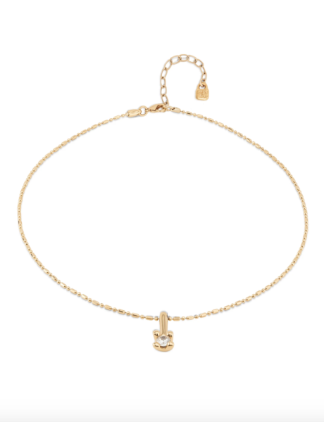 UNOde50 Gold Necklace with Clear Zirconia